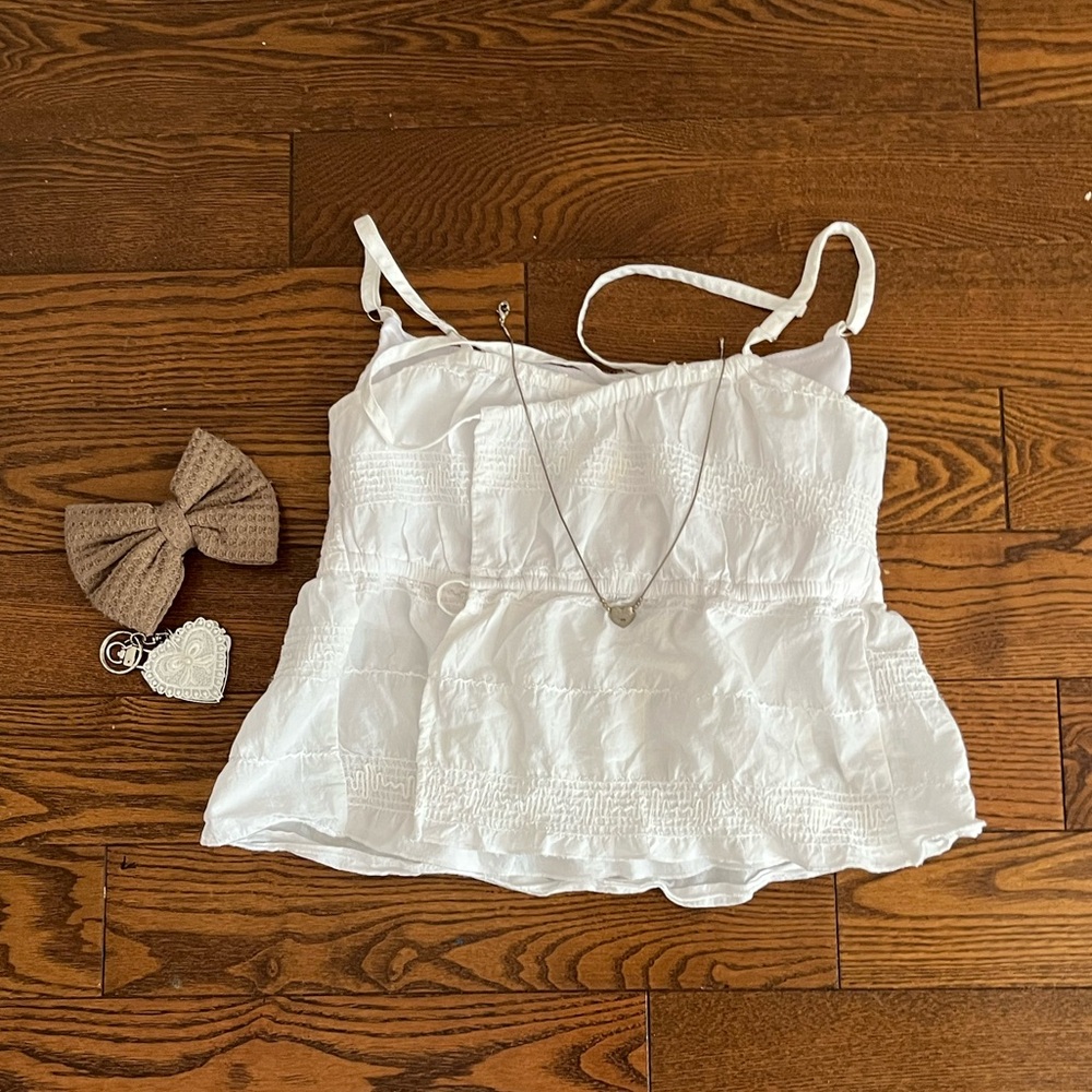 White Sleeveless Top